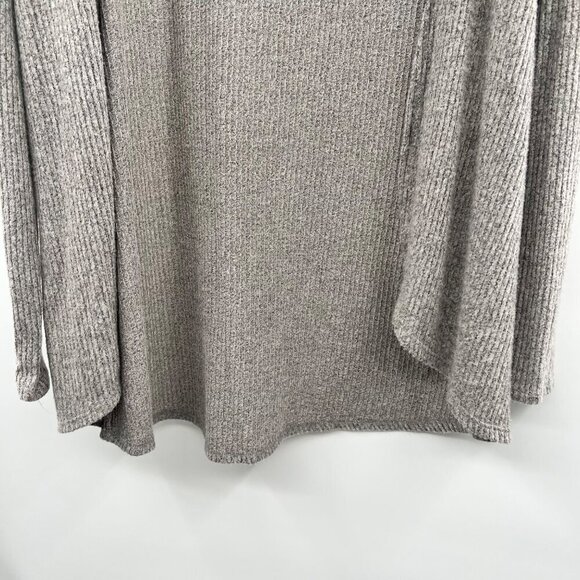 Moa Moa Women's Ribbed Crisscross Back Cardigan Gray Size Medium - Picture 5 of 9